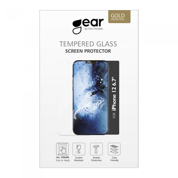 GEAR - iPhone 12 Pro Max | GEAR Hrdat Glas Skrmskydd 2.5D Full Cover - Clear