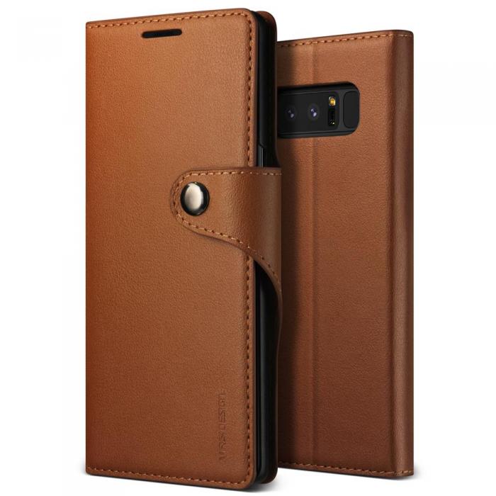 UTGATT5 - Verus Daily Diary Plnboksfodral till Samsung Galaxy Note 8 - Brun