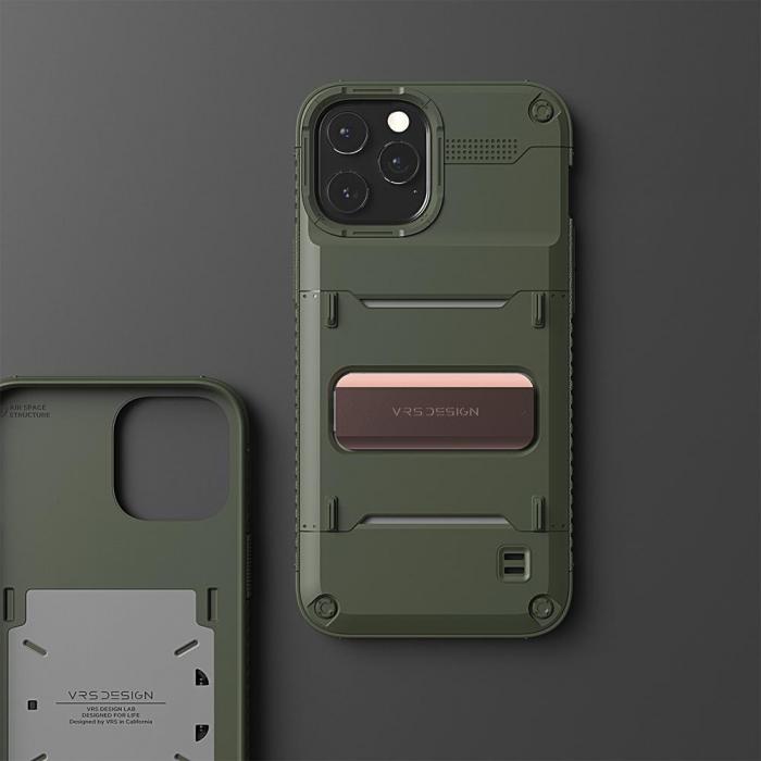 VERUS - VRS DESIGN Damda QuickStand Skal iPhone 12 & 12 Pro - Green Bronze