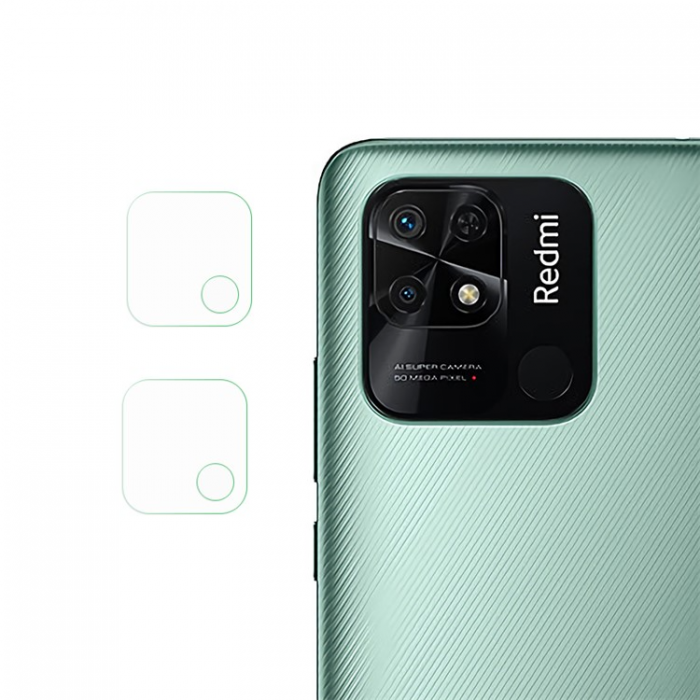 A-One Brand - [2-Pack] Xiaomi Redmi 10C Kameralinsskydd i Hrdat glas - Clear