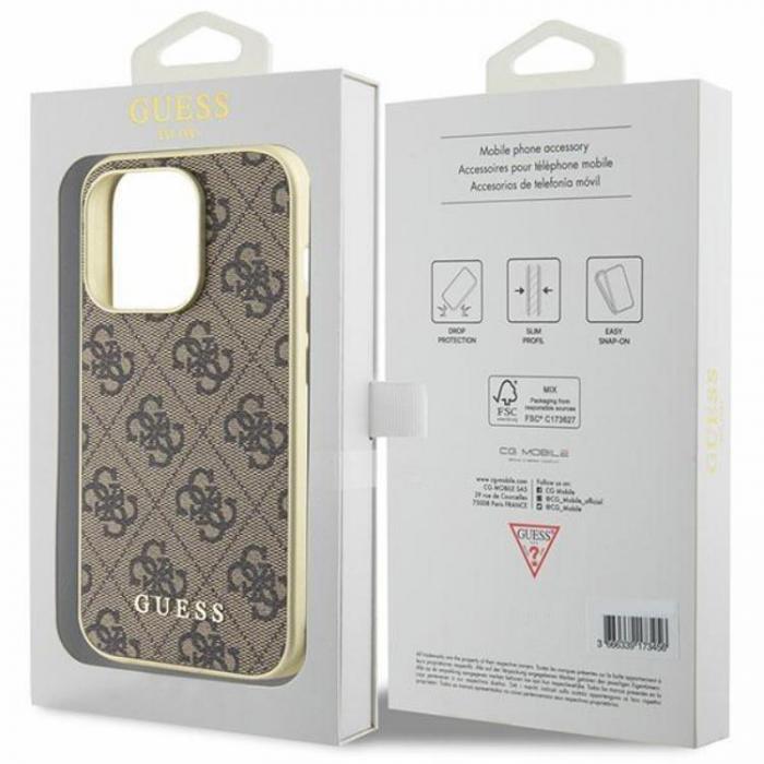 Guess - Guess iPhone 15 Pro Mobilskal 4G Charms Collection - Brun