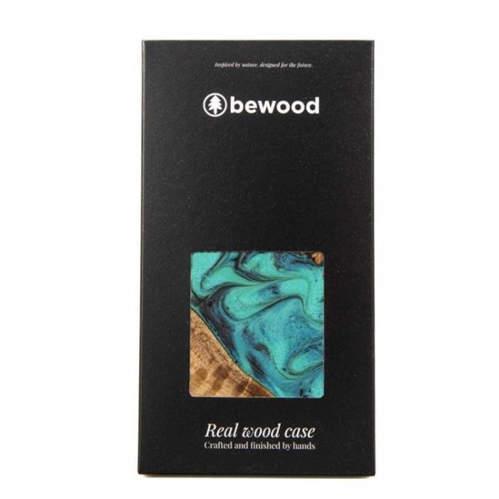 Bewood - Bewood iPhone 14 Pro Mobilskal Wood Resin - Bl/Svart