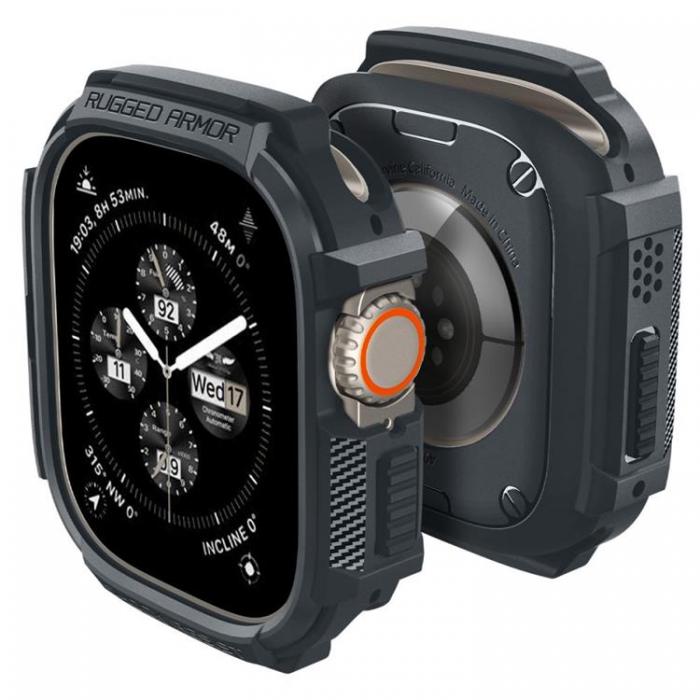 Spigen - Spigen Apple Watch Ultra 1/2 (49mm) Skal Rugged Armor - Mrkgr