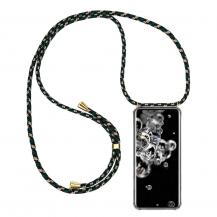 CoveredGear-Necklace - Boom Galaxy S20 Ultra mobilhalsband skal - Green Camo Cord