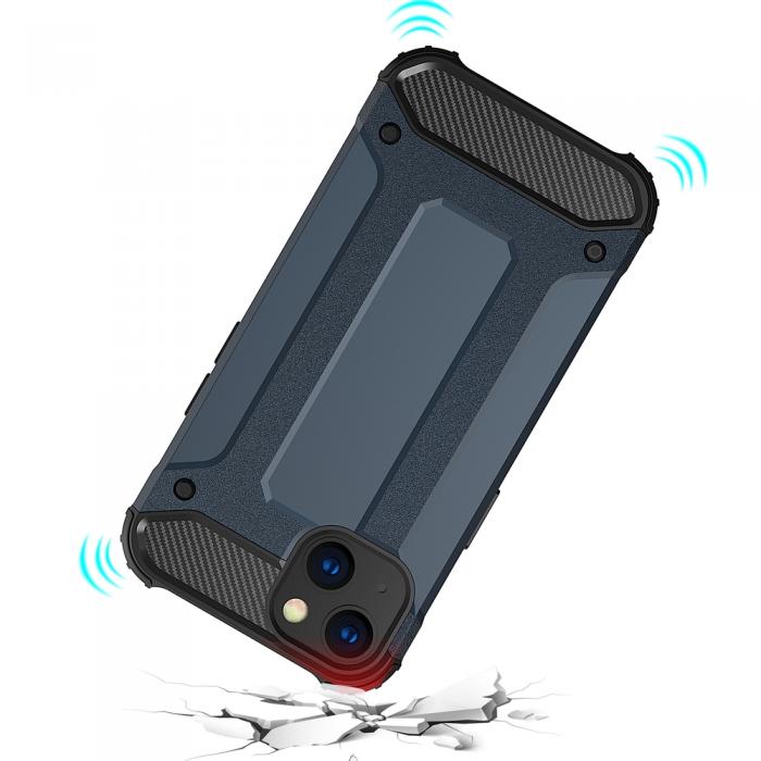 Ruhtel - Hybrid Armor Tough Rugged Skal iPhone 13 - Silver