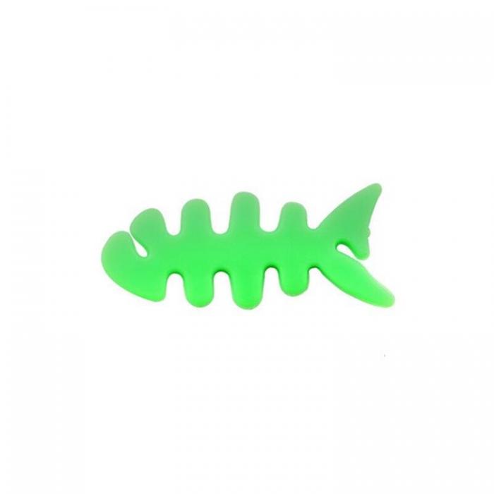 A-One Brand - Kabelhllare fr Hrlurar Fish-shaped - Grn