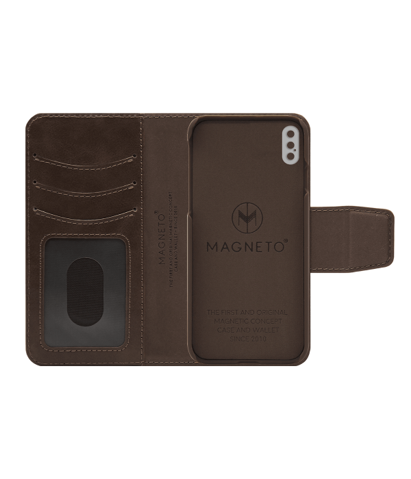 UTGATT5 - Marvlle N301 Plnboksfodral iPhone XS MAX - Dark Brown