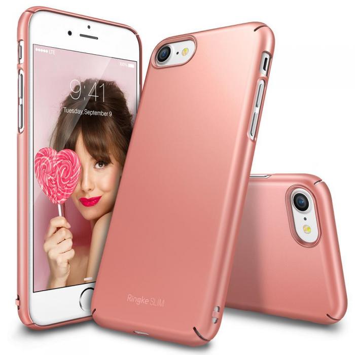 UTGATT5 - Ringke Slim Skal till Apple iPhone 7/8/SE 2020 - Rose Gold