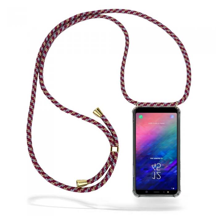 UTGATT1 - Boom Galaxy A6 Plus mobilhalsband skal - Red Camo Cord