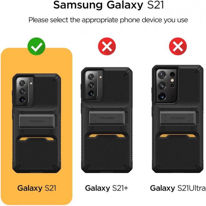 UTGATT4 - VRS DESIGN - Damda QuickStand Skal Samsung Galaxy S21 - Grn