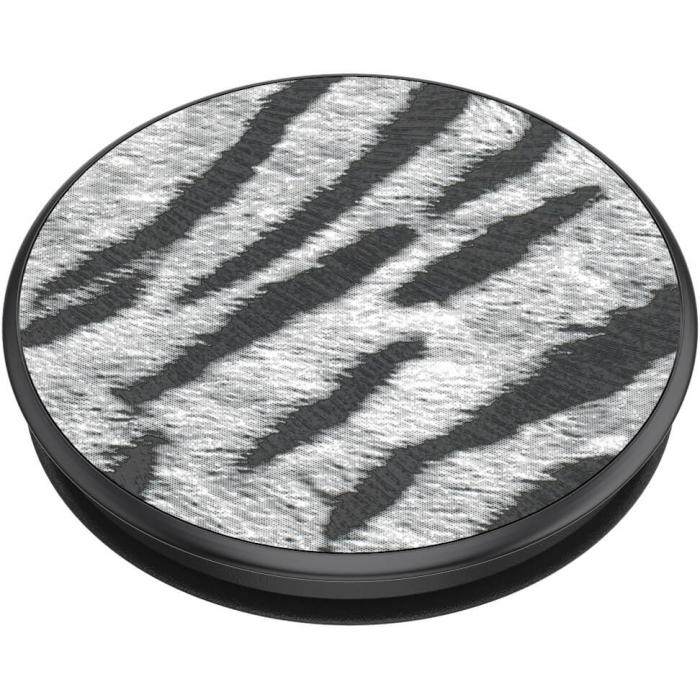 UTGATT1 - POPSOCKETS Vegan Leather Zebra Avtagbart Grip