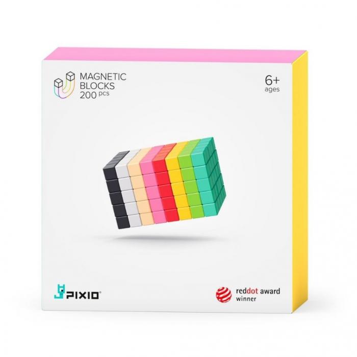 UTGATT5 - PIXIO 200 Magnetic Blocks in 8 Colours + Free App