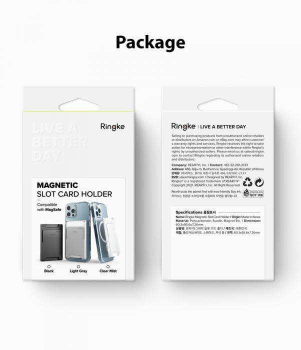 UTGATT5 - Ringke Magsafe Magnetic Korthllare iPhone 12 /13 (Pro/Max/Mini) - Clear