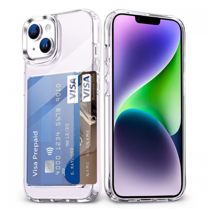 A-One Brand - iPhone XS Max Mobilskal Korthllare Hybrid Acrylic - Clear