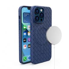 OEM - iPhone 15 Mobilskal Magsafe Woven - Blå