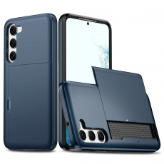 Taltech - Galaxy S23 Plus Mobilskal Korthållare - Mörkblå