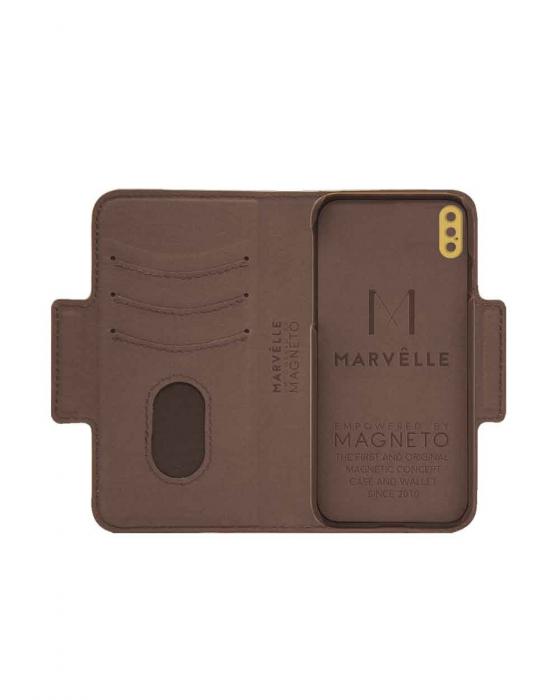 UTGATT5 - Marvlle N305 Plnboksfodral iPhone X/XS - LIGHT BROWN