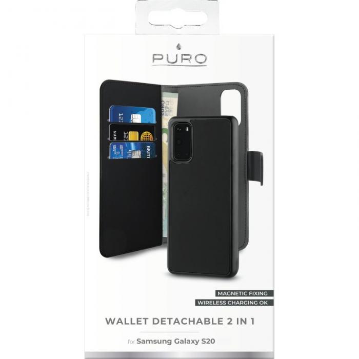 UTGATT5 - Puro Wallet Detachable Samsung Galaxy S20 - Svart