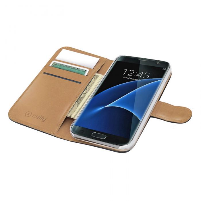 UTGATT5 - Celly Plnboksfodral till Samsung Galaxy S7 - Svart