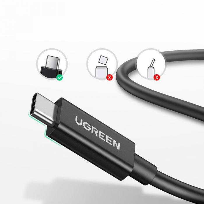 UTGATT5 - UGreen USB Type C - USB Type C Thunderbolt 3 USB 3.2 2 m Svart