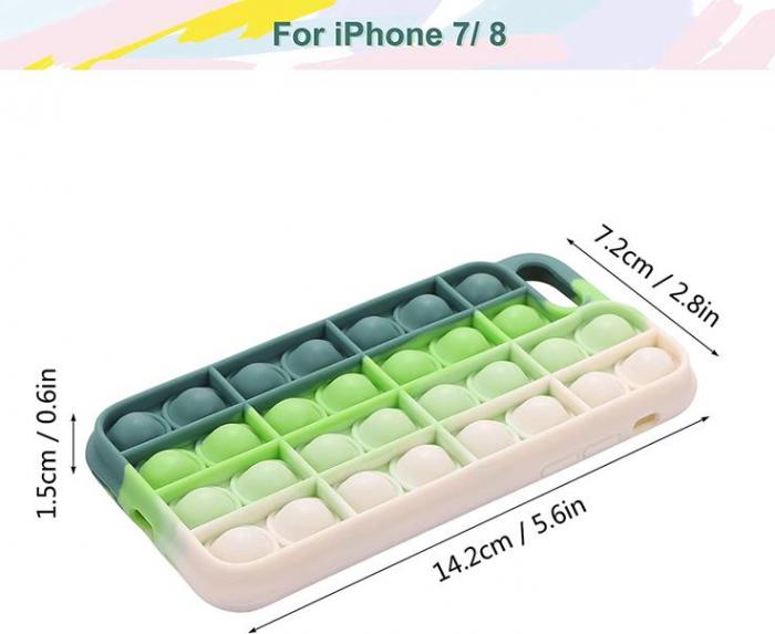 UTGATT5 - Multicolor Pop it Fidget Skal till iPhone 7/8/SE 2020 - Grn