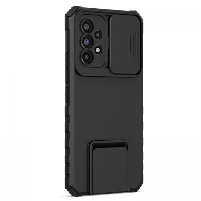 A-One Brand - Galaxy A33 5G Skal Kickstand Kameraskydd Slide - Svart