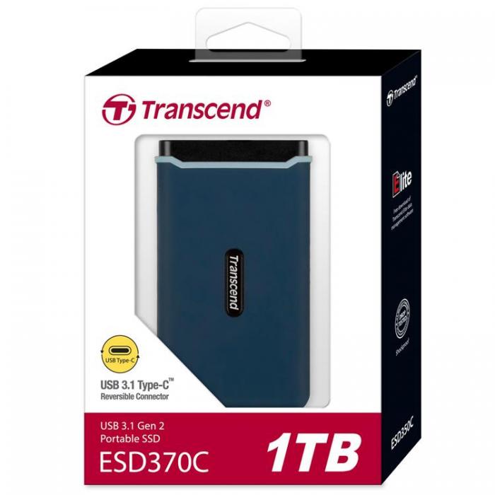 Transcend - Transcend Portabel SSD ESD370C USB-C 1TB (R1050/W950)