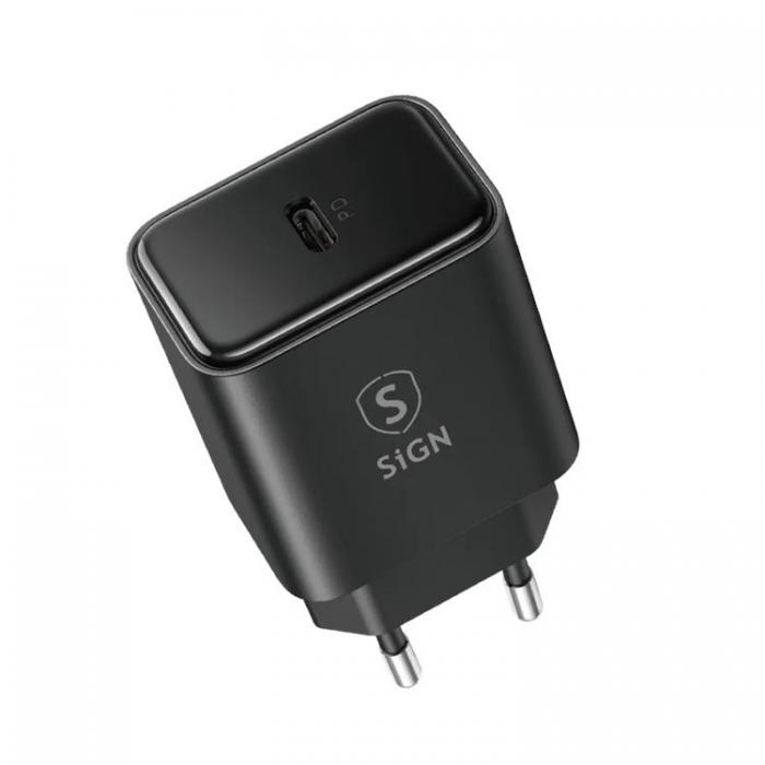 SiGN - SiGN USB-C Laddare PD 20W - Svart