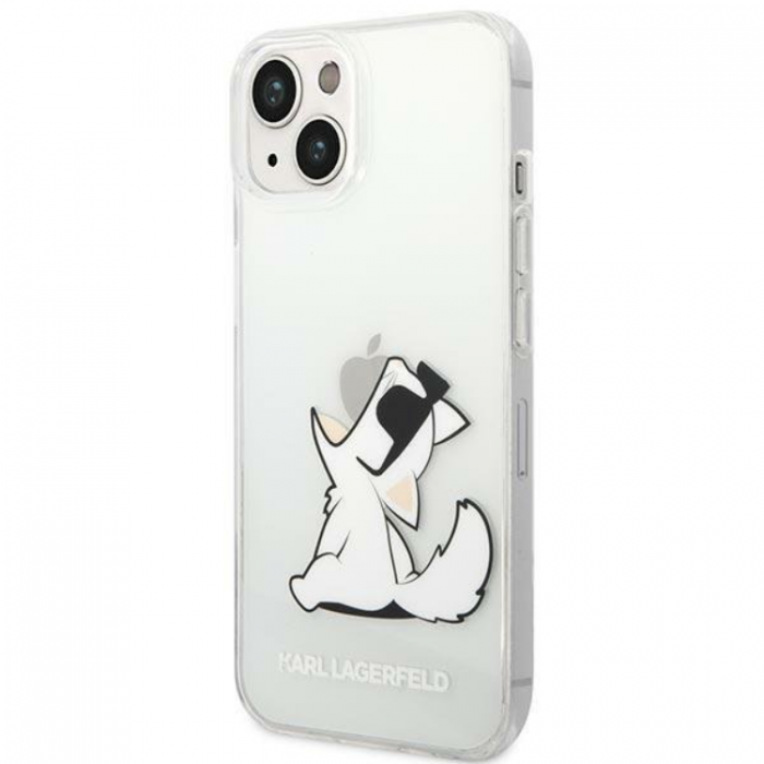 UTGATT5 - Karl Lagerfeld iPhone 14 Skal Choupette Fun - Transparent