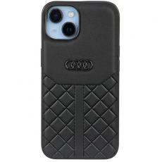 Audi - Audi iPhone 14 Mobilskal Äkta Läder - Svart