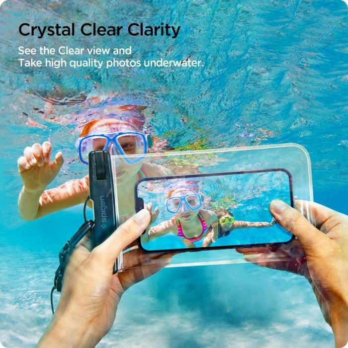 Spigen - Spigen 2-Pack Universala Vattentt Mobilvskor A601 - Crystal Clear