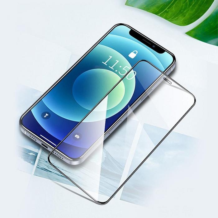 A-One Brand - [2-PACK] Hrdat Glas Skrmskydd iPhone 12 Pro Max - Svart