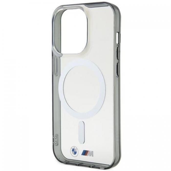 BMW - BMW iPhone 14 Pro Mobilskal Magsafe Silver Ring - Transparent