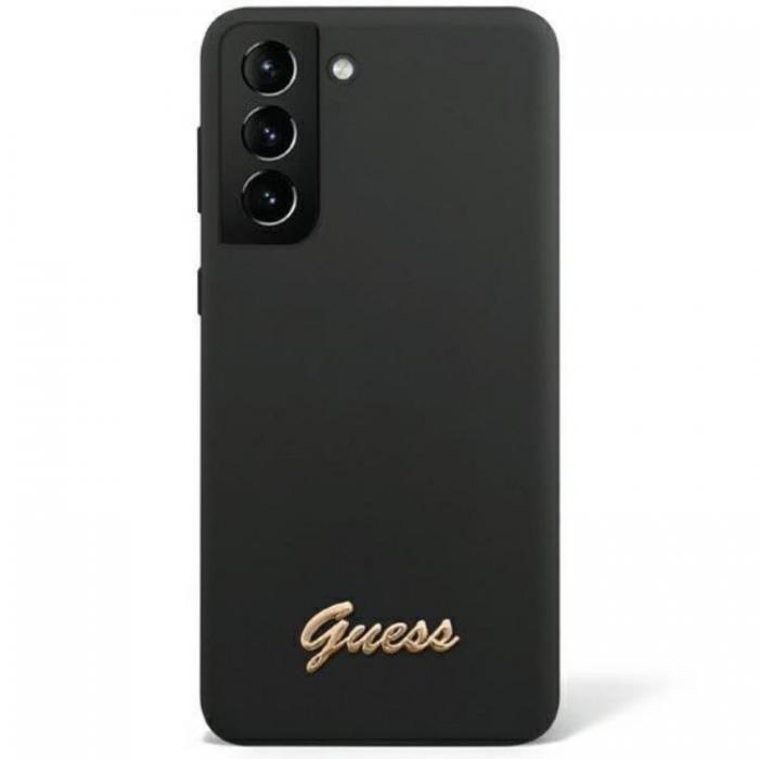 Guess - Guess Galaxy S23 Skal Silicone Vintage Gold Logo - Svart