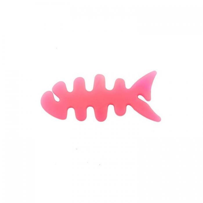 A-One Brand - Kabelhllare fr Hrlurar Fish-shaped - Rosa
