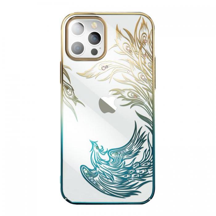 Kingxbar - Kingxbar iPhone 14 Plus Mobilskal Luxury Crystals - Guld/Bl