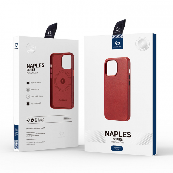 Dux Ducis - Dux Ducis iPhone 13 Pro Skal MagSafe Naples - Rd