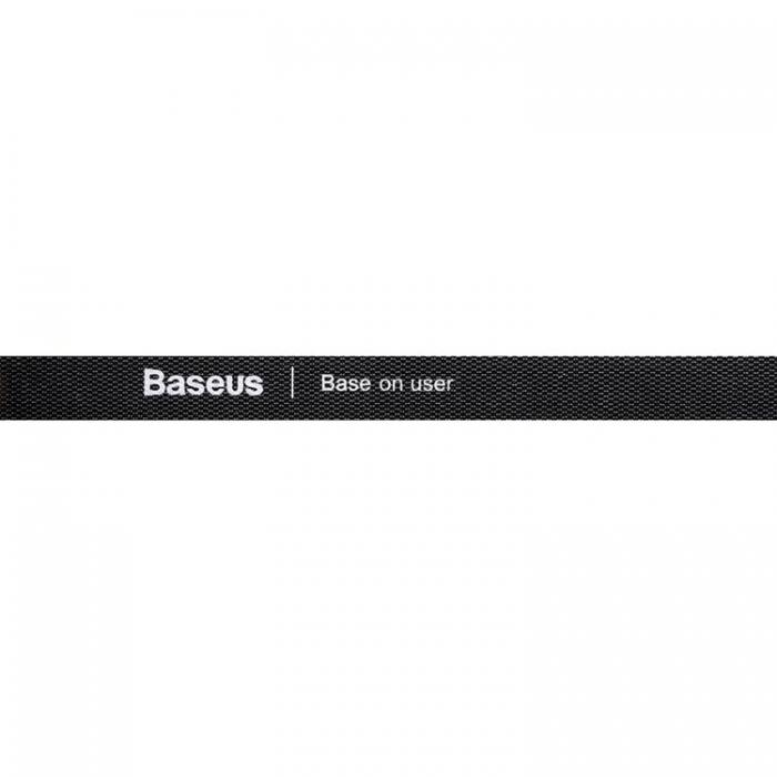 BASEUS - Baseus Rainbow Circle Velcro Straps Organizing Kabel 3m - Svart