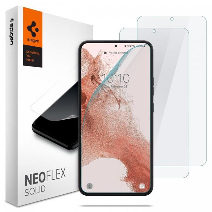 Spigen - Spigen 2-Pack Neo Flex Hrdat Glas Skrmskydd Galaxy S22 - Transparent