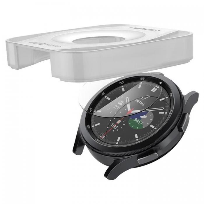 UTGATT1 - Spigen 2-Pack Hrdat Glas Galaxy Watch 4 Classic 42mm - Transparent