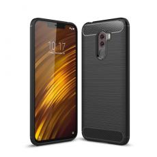 A-One Brand - Carbon Brushed Mobilskal till Xiaomi Pocophone F1 - Svart