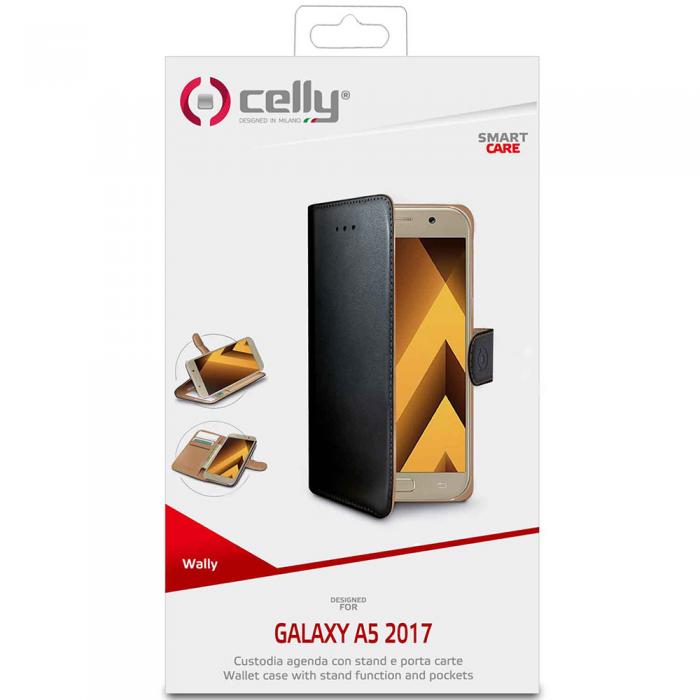 UTGATT4 - Celly Wallet Case Galaxy A5 2017 Sv/Be