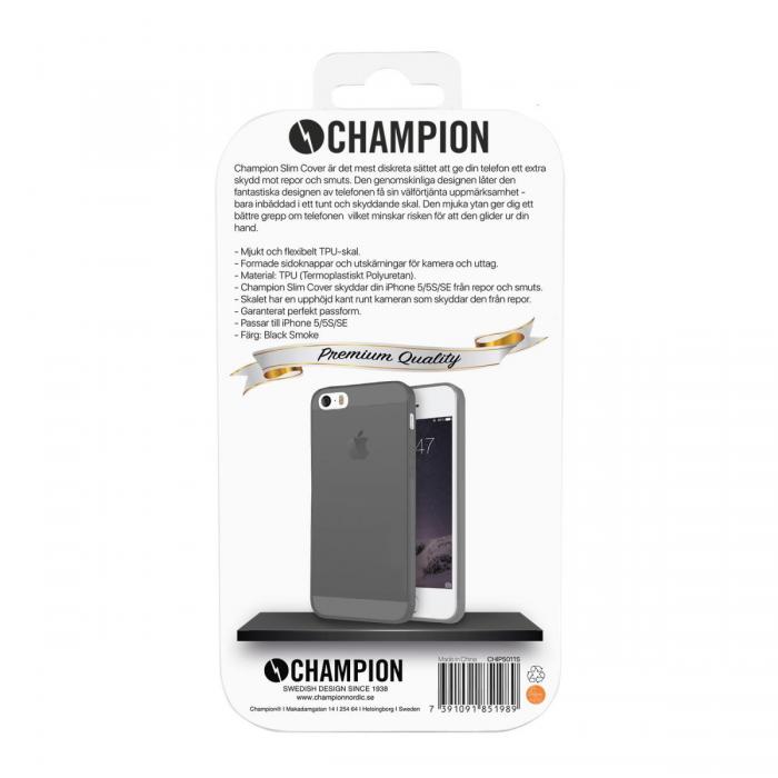 UTGATT5 - Champion Slim skal fr iPhone 5/5S/SE - svart