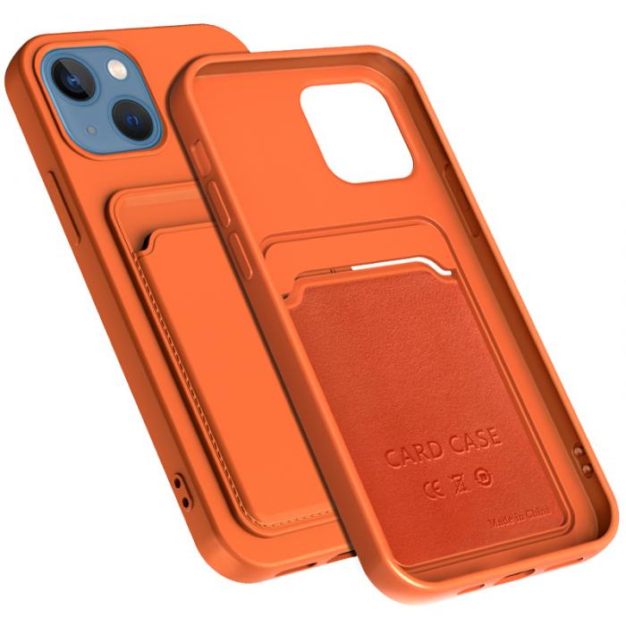 OEM - iPhone 13 Mini Skal med Kortfack - Rdbrun