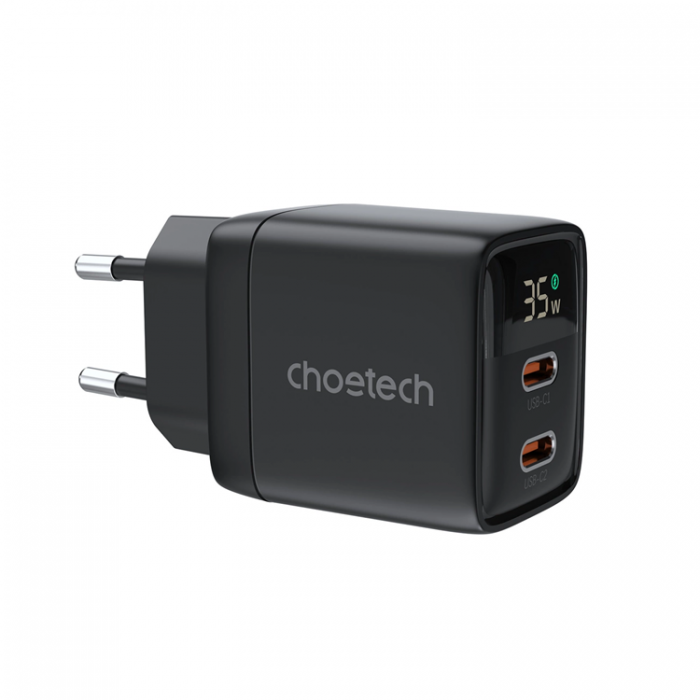 Choetech - Choetech USB-C USB-C Vggladdare PD 35W GaN - Svart