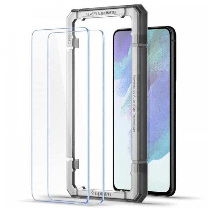 Spigen - Spigen 2-Pack Alm Glas.Tr Hrdat Glas Skrmskydd Galaxy S21 FE