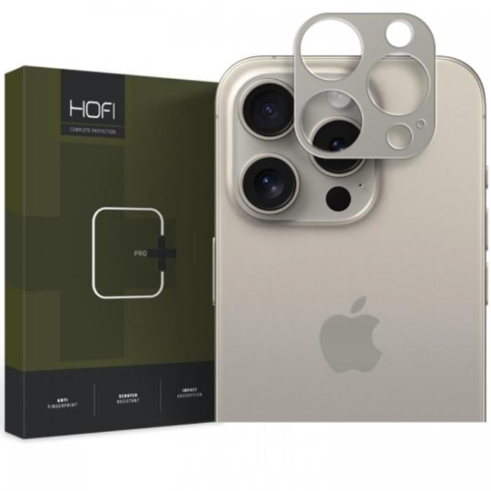 Hofi - Hofi iPhone 15 Pro/Pro Max Kameralinsskydd i Hrdat Glas - Titanium