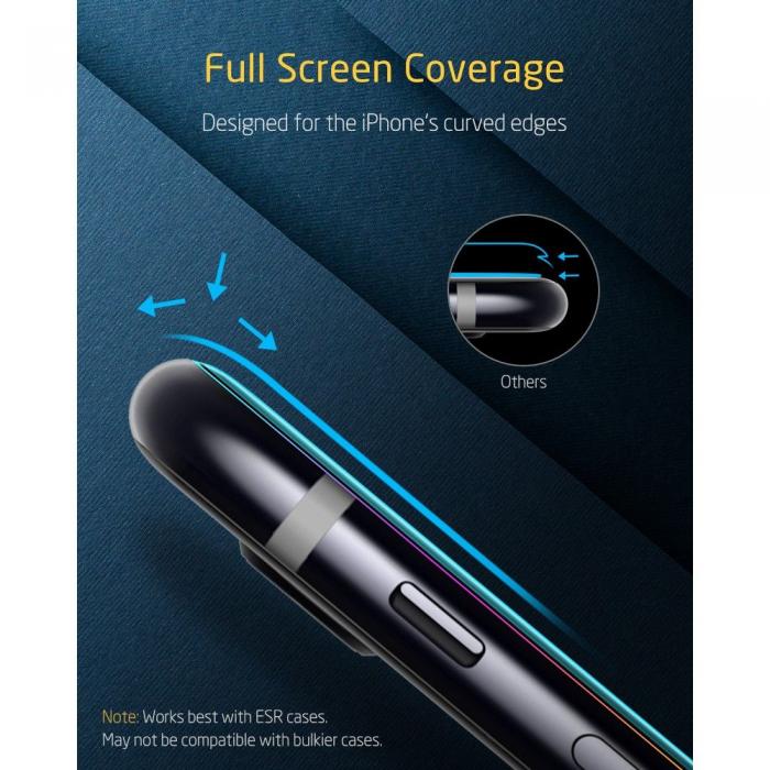 UTGATT5 - ESR Hrdat Glas Screen Shield 3D iPhone 7/8/SE 2020 Black