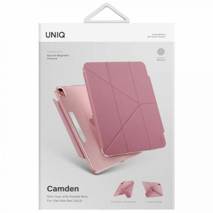 UNIQ - UNIQ iPad 10.9 (2022) Fodral Camden Antimicrobial - Rosa