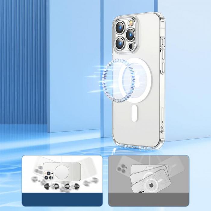 Joyroom - Joyroom iPhone 14 Plus Skal 14D MagSafe Magnetic - Transparent